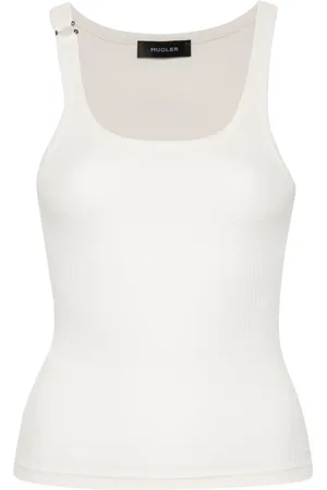 MUGLER Camiseta con detalle de piercing