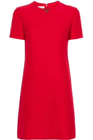 VALENTINO GARAVANI Vestido corto con placa del logo