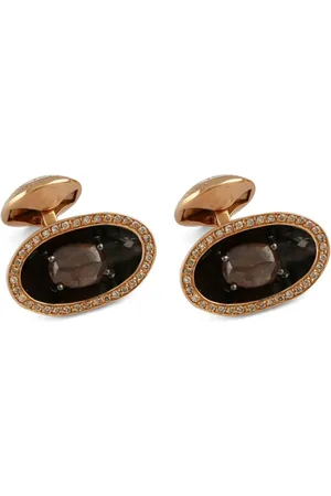 Tateossian Mancuernillas Brown en oro rosa de 18kt