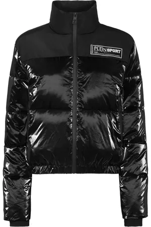 Philipp Plein Chamarra capitonada con logo estampado