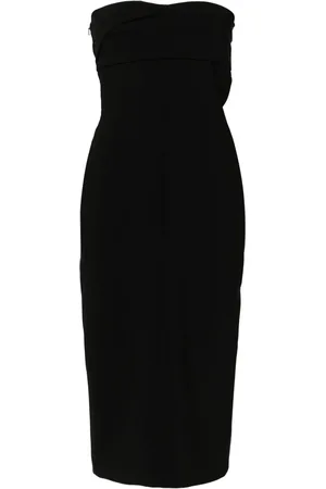 Serafini Vestido midi estilo strapless