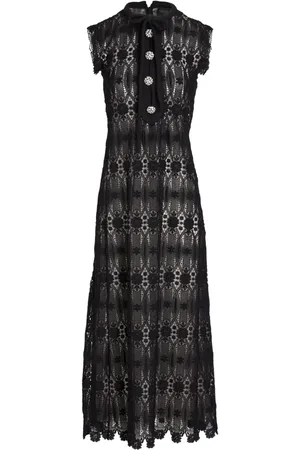 Giambattista Valli Vestido largo bordado de macramé