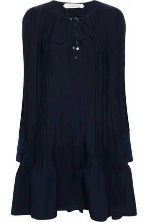 Lanvin Vestido midi con detalle de pliegues