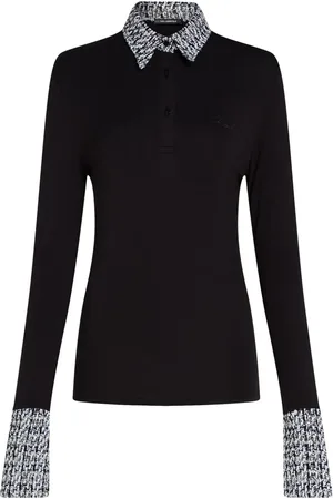 Karl Lagerfeld Playera tipo polo manga larga