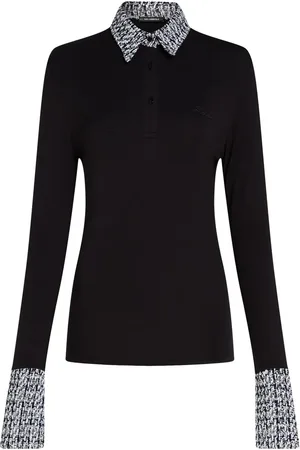 Karl Lagerfeld Playera tipo polo manga larga