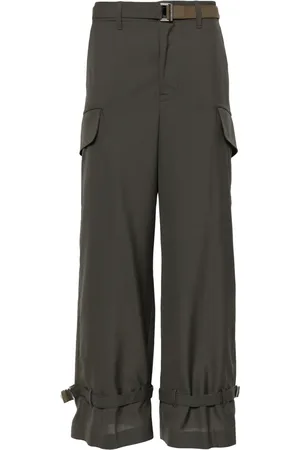 SACAI Pantalones cargo con diseño ancho