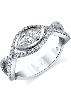 Shay Anillo Vine en oro de 18kt con diamante