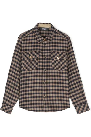 VERSACE Camisa con motivo de cuadros