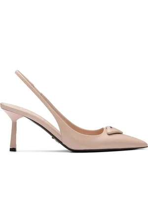 Prada Zapatillas con efecto cepillado y tacón de 75mm