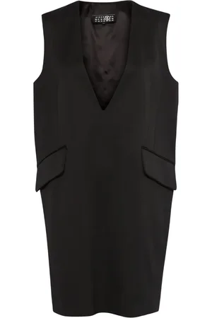 Maison Margiela Vestido corto con escote en V pronunciado