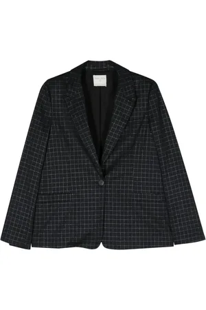 FORTE FORTE Blazer con botones y motivo de cuadrícula