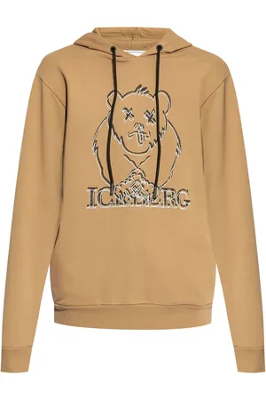Iceberg Hoodie con logo bordado en contraste