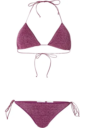 Oseree Lumière metallic triangle bikini