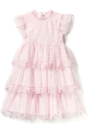 Self-Portrait Vestido de tul con bordado floral