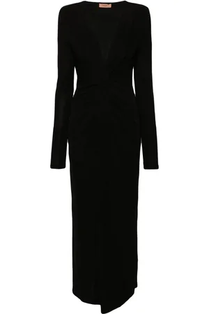 Twin-Set Vestido largo con detalle drapeado