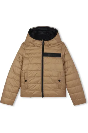 HUGO BOSS Chamarra capitonada reversible con aplique del logo