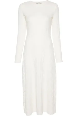 Vince Vestido midi con diseño tejido de canalé