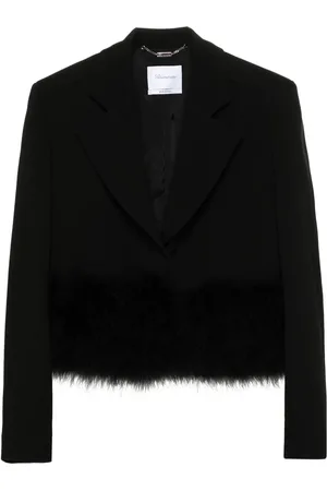 BLUMARINE Blazar con ribete de plumas