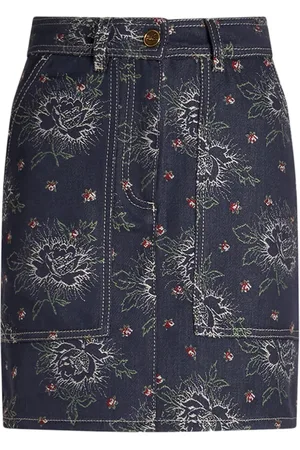 Etro Falda corta de mezclilla en jacquard