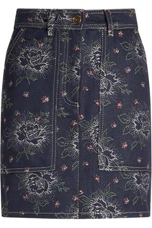 Etro Falda corta de mezclilla en jacquard