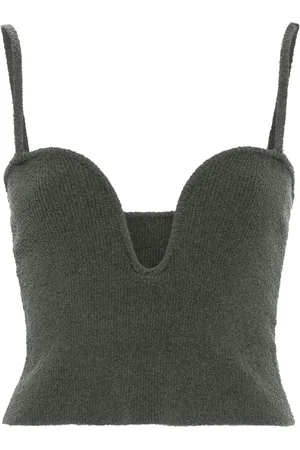 Nanushka Top corto de bouclé