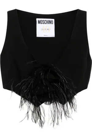 Moschino Top con aplique floral