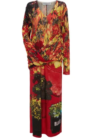 J.W.Anderson Vestido asimétrico con diseño drapeado