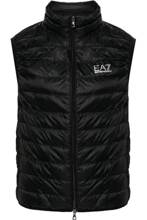 EA7 Chaleco capitonado con logo estampado