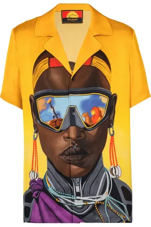 Balmain Camisa con estampado gráfico de x Disney