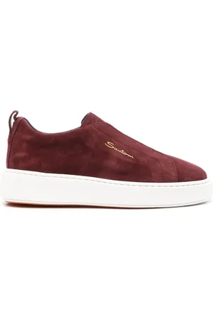 santoni Tenis slip-on de gamuza