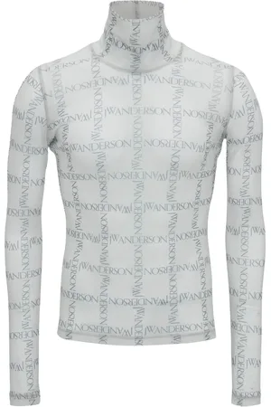 J.W.Anderson Top de malla con logo estampado