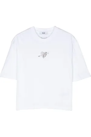 Msgm Playera con detalles de cristal