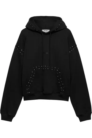 Msgm Hoodie con logo bordado y cordones