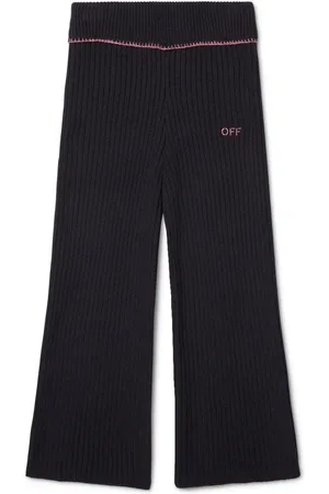 OFF-WHITE Pantalones tejidos de canalé Off Stamp