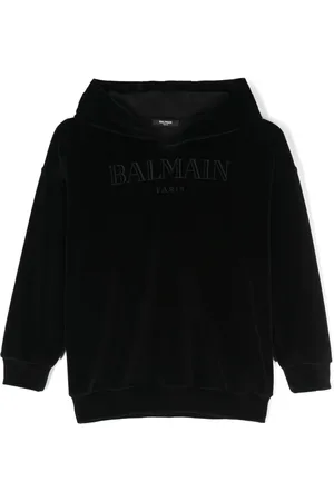 Balmain Hoodie con logo bordado