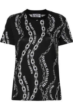 VERSACE Playera con estampado Chain Couture