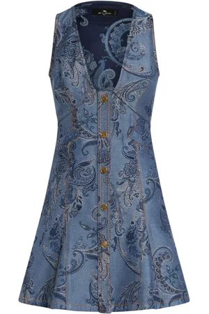 Etro Vestido corto de mezclilla en jacquard