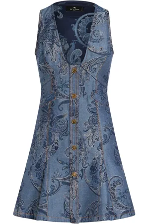 Etro Vestido corto de mezclilla en jacquard
