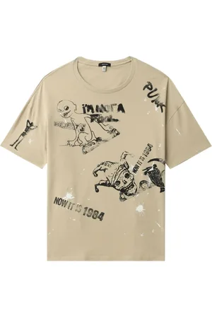 R13 Playera con estampado gráfico