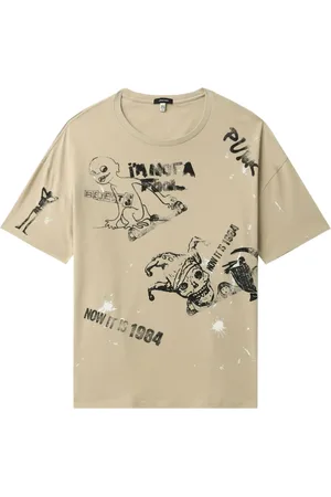 R13 Playera con estampado gráfico
