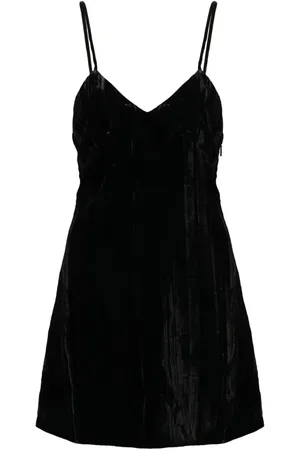 Saint Laurent Vestido corto con cuello alto