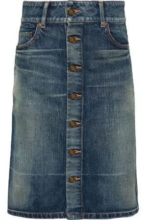 Saint Laurent Falda de mezclilla