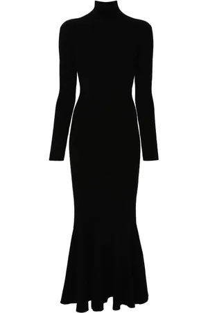 Balenciaga Vestido largo tejido de canalé