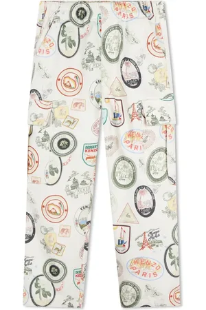 Kenzo Pantalones cargo con estampado