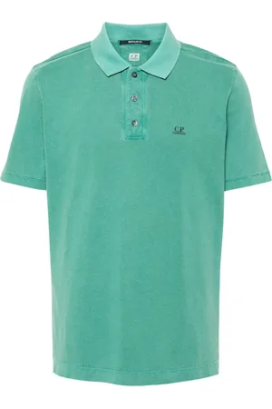 C.P. Company Playera tipo polo con logo estampado
