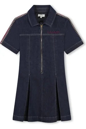 Lanvin Vestido de mezclilla con logo bordado