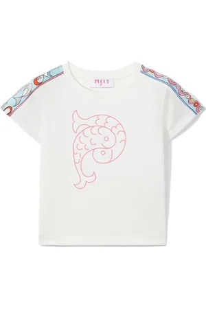 PUCCI Junior Playera con logo estampado