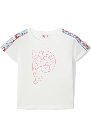 PUCCI Junior Playera con logo estampado