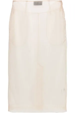 Simone Rocha Falda midi de malla traslúcida