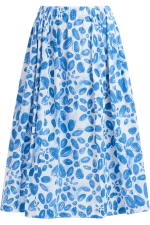 Marni Falda de popelina con estampado floral